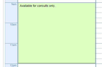 A planning guide that fills the correct space in the calendar