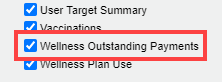 The Wellness Outstanding Payments report permission