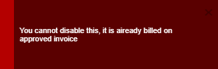 An error message